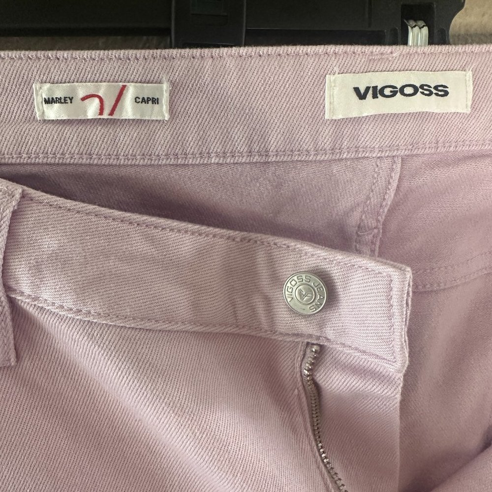 Vigoss Marley Distressed Cuffed Capri in Lavender 24W NWT - Picture 4 of 6